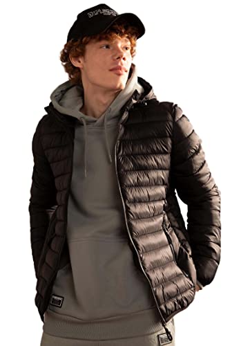DeFacto Dziewczęca kurtka N4661az, Schwarz (BK27), M, Czarny (BK27), M