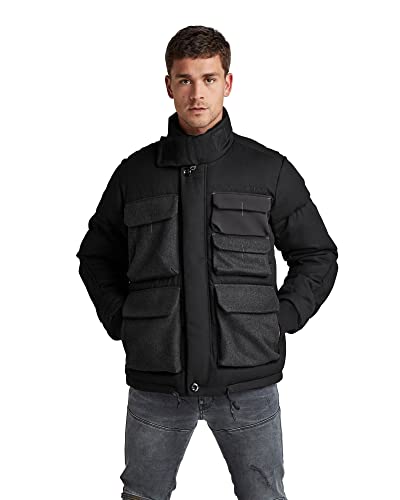 G-STAR RAW Kurtka męska Field Puffer, Czarny (Dk Black C897-6484), L