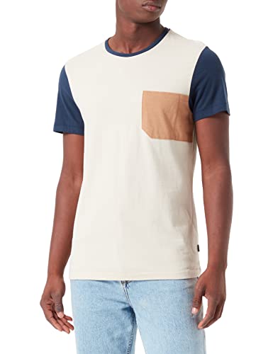 BLEND T-shirt męski, 141107/ostryga szara, M