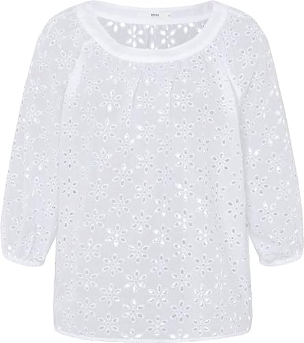 BRAX Damska bluzka Vonni Cotton Bluza, biała, 46, biały, 46