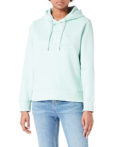 GANT Damska bluza z kapturem Tonal Archive Shield Hoodie sweter z kapturem, zielony Minty Green, standard, Minty Green, S