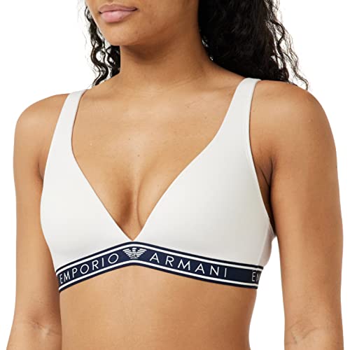 Emporio Armani Damski wyściełany trójkątny biustonosz, biały, XS