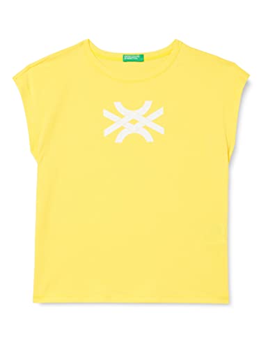 United Colors of Benetton Koszulka dziewczęca 3i1xc10c0, żółta 35r, 140 cm, Żółty 35r, 140