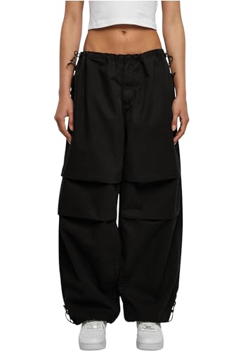 Urban Classics Damskie spodnie damskie Cotton Parachute Pants Black XS, czarny, XS