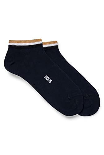 BOSS Męskie skarpety 2P AS Uni Stripe CC Ankle Socks, ciemnoniebieskie, 40-46, ciemnoniebieski, 46 EU