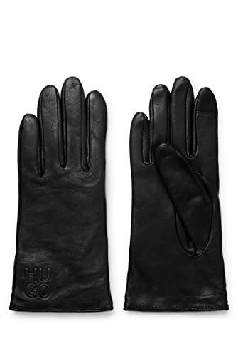 HUGO Rękawiczki damskie, czarny (Black1), 8.5