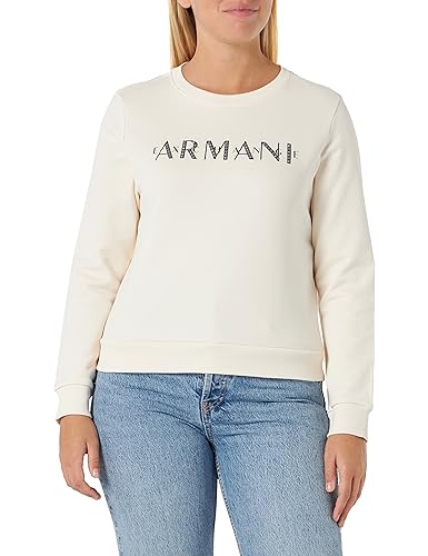 Armani Exchange Damska bluza z kapturem French Terry Armani z logo, Iso, M
