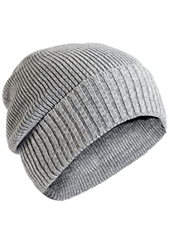 camel active Męska czapka beanie 406500/8M50, szary (Stone Gray), OS