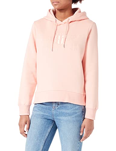 GANT Damska bluza z kapturem Tonal Archive Shield, Guava ORANGE, standardowa, Guava Orange, M