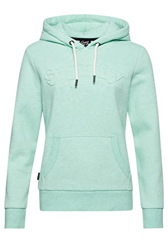 Superdry Vintage Cooper Emboss Hood Damska bluza, Minted Green Marl, 36