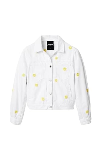 Desigual Damska kurtka dżinsowa typu trucker, biały, XS