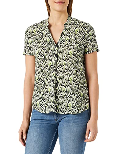 Gerry Weber Damska bluzka z krótkim rękawem, z krótkim rękawem, wzorzysta, Zielony nadruk, 46