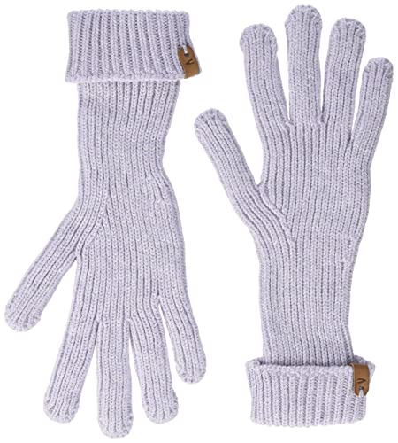 camel active Damskie rękawiczki z dzianiny z mieszanki bawełny i kaszmiru, Mauve, Medium