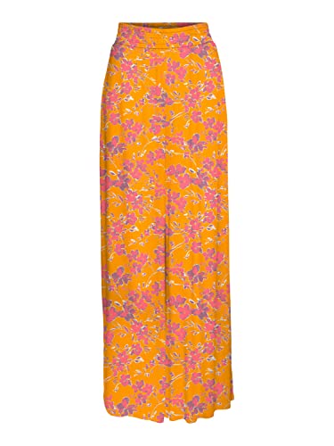 Vero Moda Vmmenny HW Szerokie spodnie Wvn Spodnie Damskie, Radiant Yellow/Aop:tysiąc, L