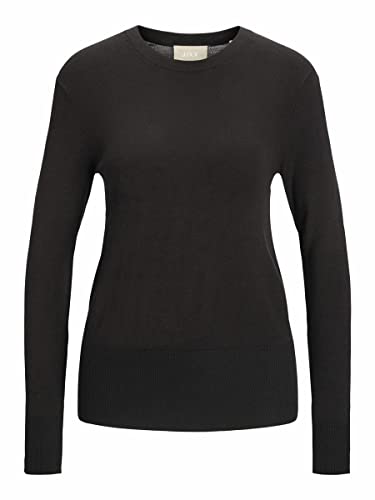 JACK & JONES Sweter damski Jjxx Jxlara Ls Soft Crew Neck Knit Noos, czarny, M