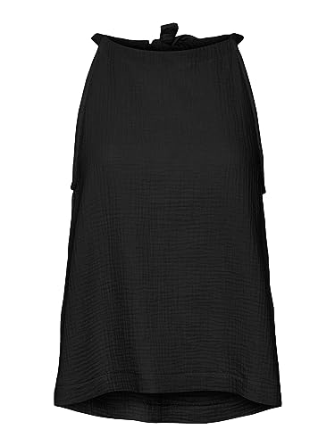 VERO MODA Damski top Vmnatali Nia Halterneck WVN, czarny, L