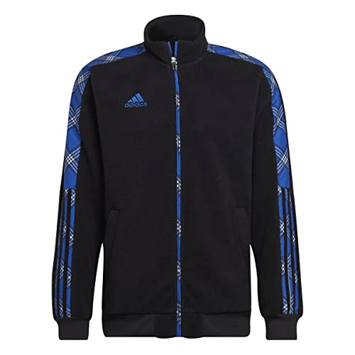 adidas Męska kurtka Tiro FL JKT WR, czarna/królewski błękit, M, czarny/królewski błękit, M