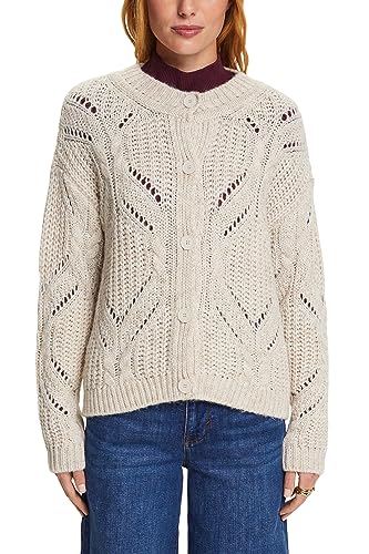 ESPRIT Damski kardigan z dzianiny, 279/Dusty Nude 5, XL