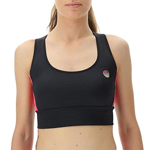 UYN Exceleration Smart biustonosz sportowy czarny/różowy/Sunny M