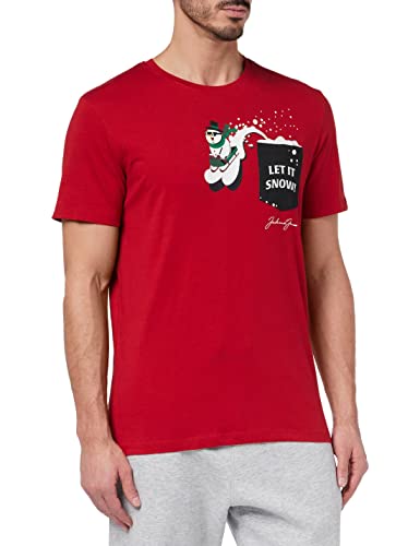 Jack&JONES męski t-shirt z motywem JorCHRISTMAS Pocket Tee SS C.N Xmas Sage, rozmiar L