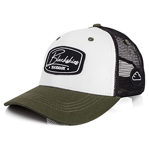 Blackskies Razor Czapka bejsbolowa, męska i damska, czapka premium, Snapback Trucker, czarna, czerwona, biała, niebieska, oliwkowo-biało-czarny, jeden rozmiar