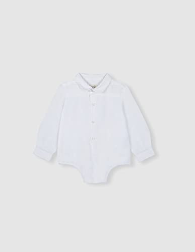 Gocco Dziecięca koszula dla chłopców Camisa-Body Oxford, Biały, 12 miesi?cy