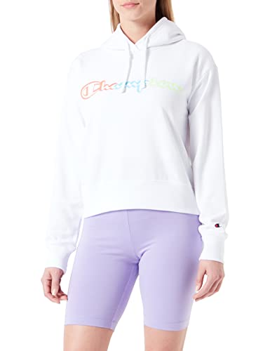 Champion Damska bluza z kapturem Legacy Color Ground Powerblend Logo Boxy, biała, XS