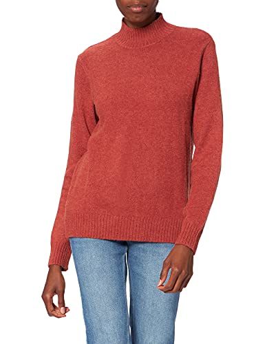 Vila Damski sweter Viril Turtleneck L/S Knit Top Noos, Burnt Henna/Szczegóły: melanż, XS