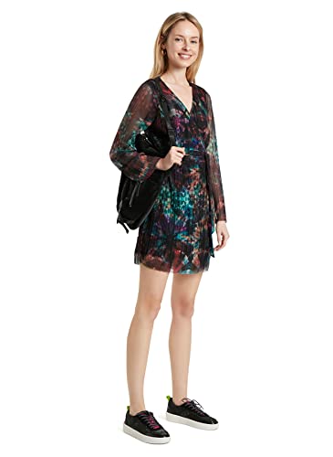 Desigual Damska sukienka typu baker stree casual, zielony, L