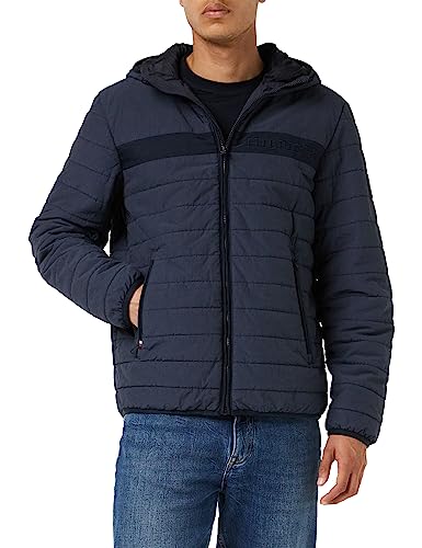 Tommy Hilfiger Męska kurtka z kapturem GMD, pustynne niebo, 3XL, Pustynne niebo