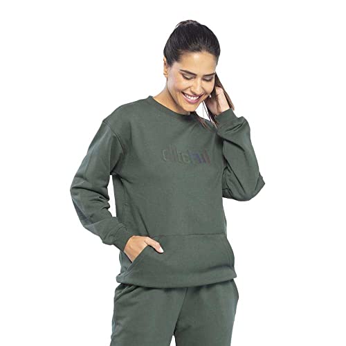 DITCHIL Bluza damska dresowa klasyczna, 430 Czarny Las, M