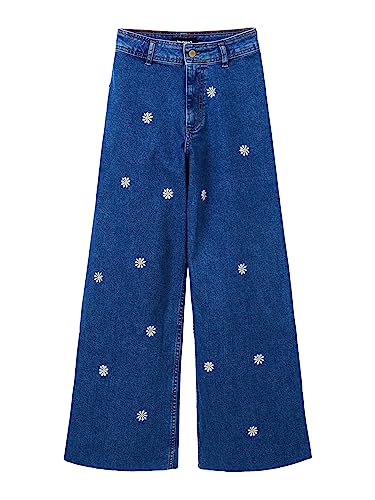 Desigual Damskie spodnie swobodne, Niebieski, 42