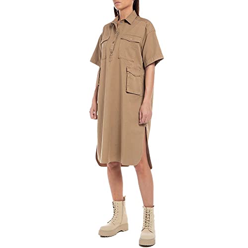 Replay Sukienka damska W9001, 616 Light Brown, S, 616 Light Brown, S