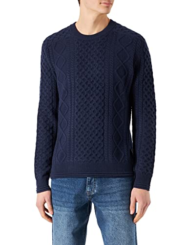 United Colors of Benetton Koszulka męska G/C M/L 18ayu102p sweter, ciemnoniebieski 252, M