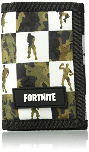 FORTNITE Unisex Multiplier potrójnie składany portfel, Czarny/zielony, rozmiar uniwersalny