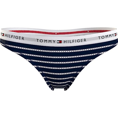 Tommy Hilfiger Damskie stringi z nadrukiem, Pustynne niebo w paski Argyle, XS