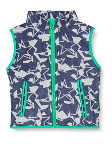 Playshoes Unisex dzieci gwiazdy kamuflaż kamizelka polarowa, ciemnoszara, 116, ciemnoszary, 116