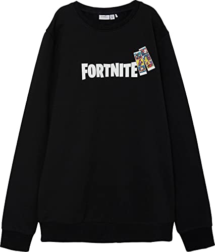 NAME IT Chłopięca bluza NKMATLAS FORTNITE Sweat BRU NOOS BFU, czarna, 158/164