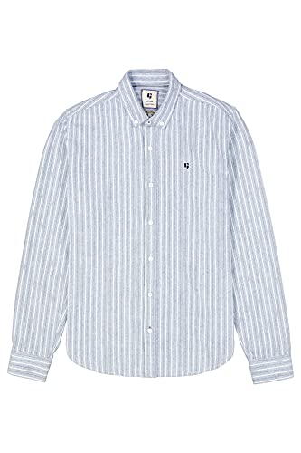 GARCIA Koszula męska, Stripe Blue, XL