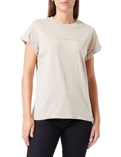 Replay T-shirt damski regular fit, 803 Light Taupe, XXS