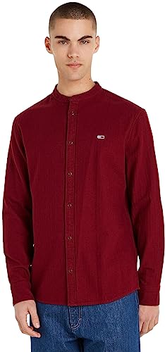 Tommy Jeans Męska koszula flanelowa TJM CLSC Mao, Czerwony, 3XL