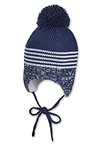 Sterntaler Strickmütze Cappellopello Czapka z dzianiny dla niemowląt, Niebieski (Marine 300), 49