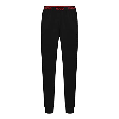 HUGO Damskie spodnie sportowe z logo Loungewear, czarny (Black1), XXL