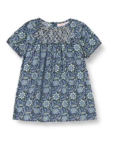 Noa Noa miniature Niemowlęta sukienka Airy Cotton Short Sleeve, długość kolan, Print Blue, 0 Miesiące