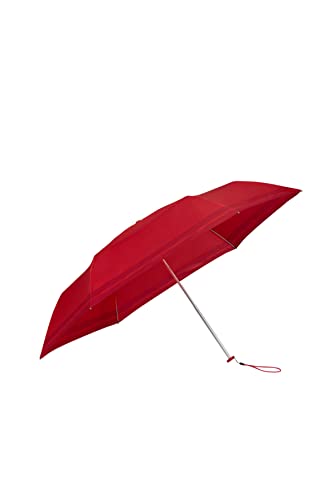 Samsonite Pocket Go – 3 Section Manual Flat parasol, 21 cm, czerwony (Formula Red)