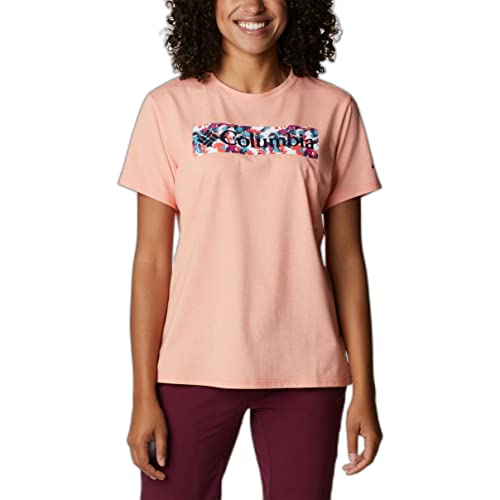 Columbia Damska koszulka z grafiką Sun Trek Rafa Koralowa wrzosowa, Typhoon Bloom Frame S