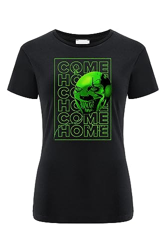 ERT GROUP oryginalny i oficjalnie licencjonowany horror czarny T-shirt damski wzór It 010, jednostronny nadruk Rozmiar M, It 010 Czarny, M