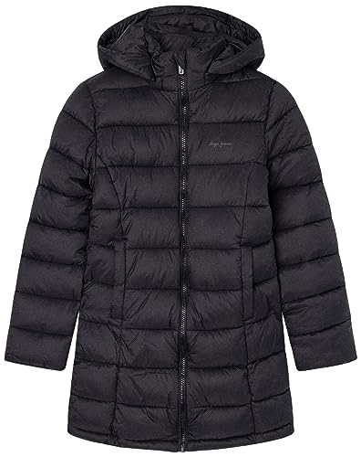 Pepe Jeans Simone Long Jacket dla dziewczynek, Czarny (czarny), 10 lat