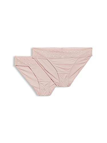 ESPRIT Zestaw 2 figi z koronkowymi detalami, Old Pink, 44