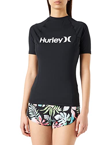 Hurley Damska koszulka OAO S/S Rashguard Rash Guard, czarny, L